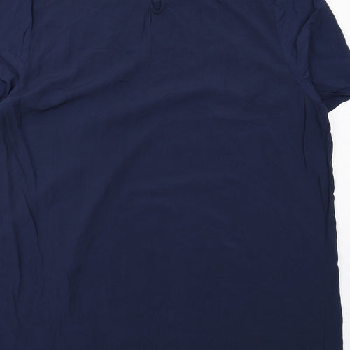 ESMARA Womens Blue Viscose Basic Blouse Size 26 Round Neck