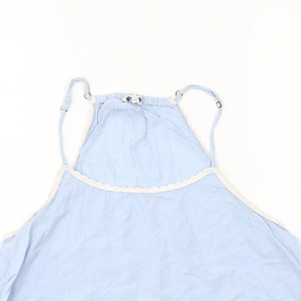 NEXT Womens Blue Viscose Basic Tank Size 12 Round Neck