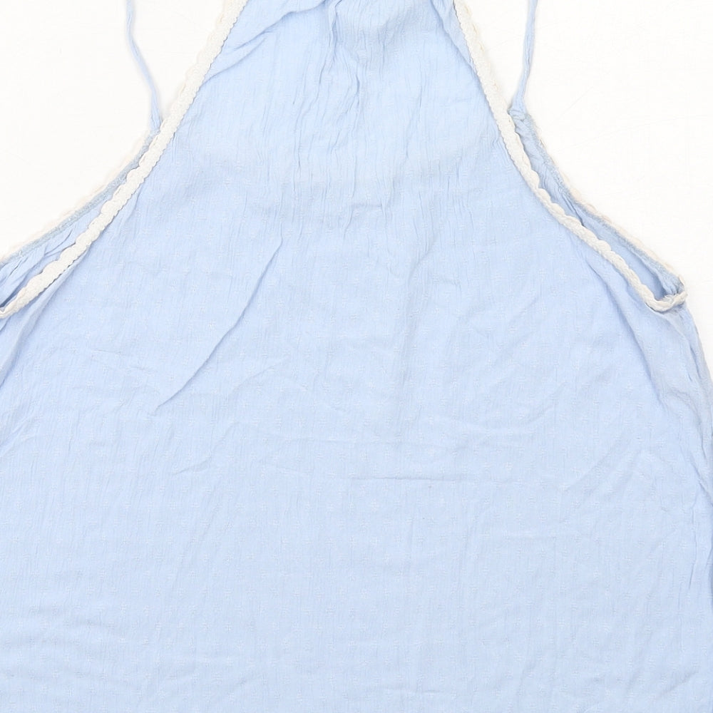 NEXT Womens Blue Viscose Basic Tank Size 12 Round Neck
