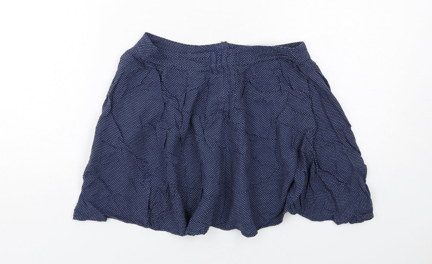 Topshop Womens Black Polka Dot Viscose Mini Skirt Size 8 Button