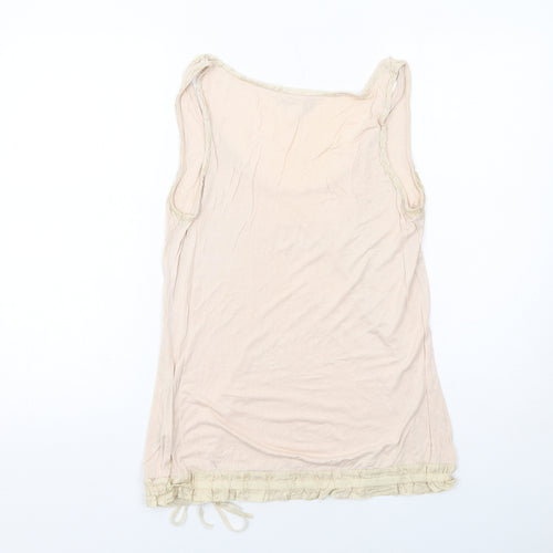 H&M Womens Pink Viscose Basic Tank Size M Round Neck