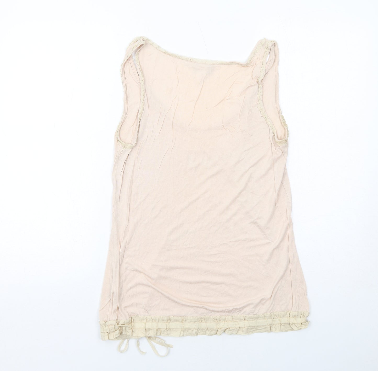 H&M Womens Pink Viscose Basic Tank Size M Round Neck
