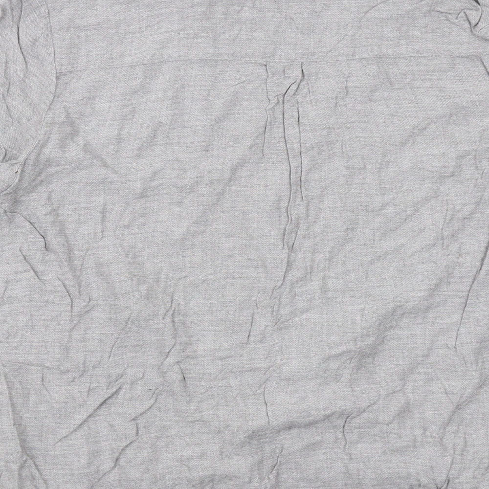 New Look Womens Grey Viscose Basic Blouse Size 8 Collared