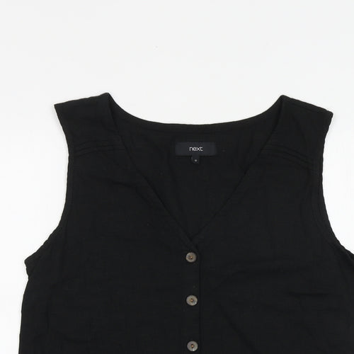 NEXT Womens Black Viscose Basic Tank Size 12 V-Neck