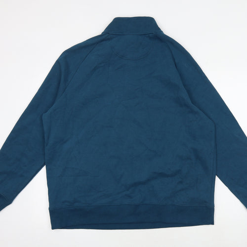Marks and Spencer Mens Green Cotton Pullover Hoodie Size 2XL
