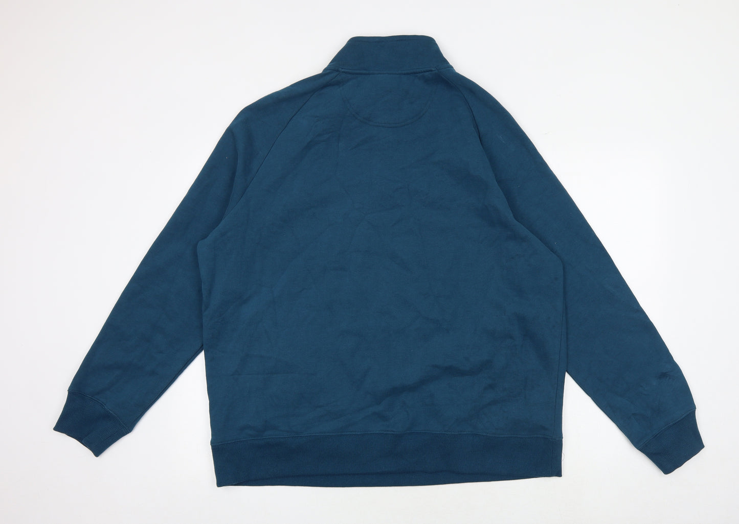 Marks and Spencer Mens Green Cotton Pullover Hoodie Size 2XL