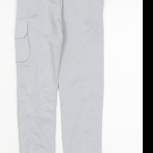 Marks and Spencer Boys Grey Cotton Jogger Trousers Size 5-6 Years Regular Drawstring