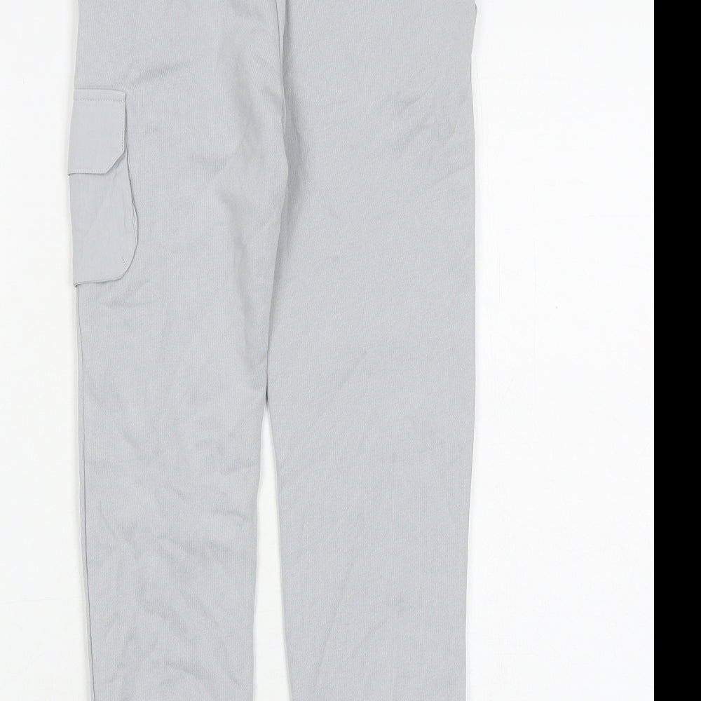Marks and Spencer Boys Grey Cotton Jogger Trousers Size 5-6 Years Regular Drawstring