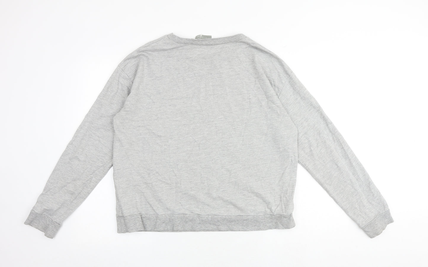 ASOS Womens Grey Cotton Pullover Sweatshirt Size 16 Pullover - Out of Office