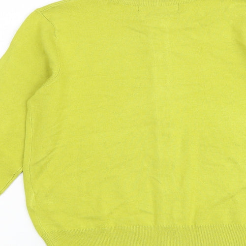 Marks and Spencer Womens Green Round Neck Viscose Cardigan Jumper Size 8
