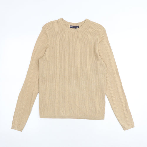 Marks and Spencer Womens Brown Round Neck Viscose Pullover Jumper Size 14