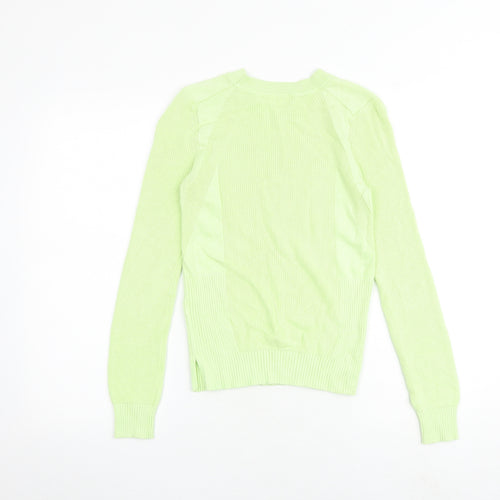 Per Una Womens Green Round Neck Viscose Pullover Jumper Size 8