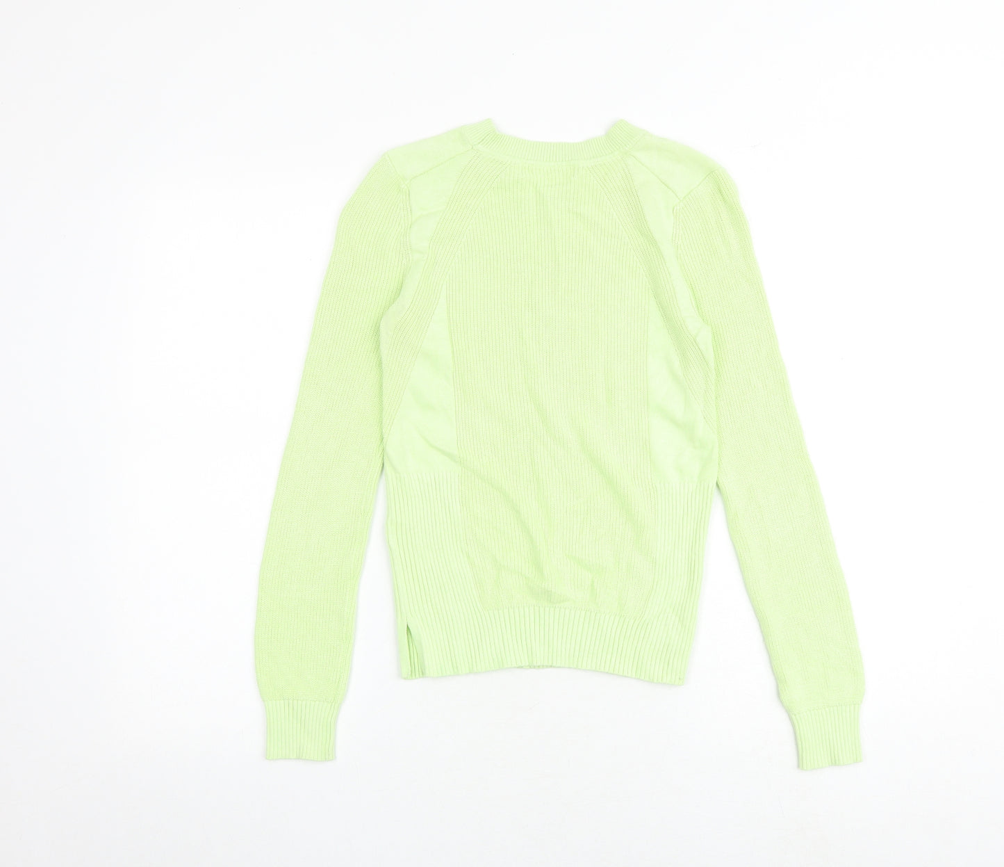 Per Una Womens Green Round Neck Viscose Pullover Jumper Size 8