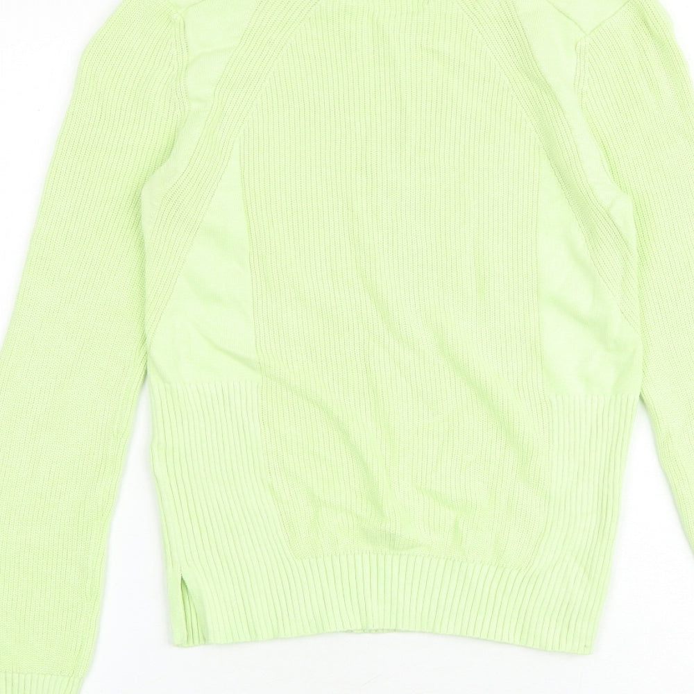 Per Una Womens Green Round Neck Viscose Pullover Jumper Size 8