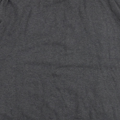 Goodsouls Mens Grey Round Neck Cotton Pullover Jumper Size L Long Sleeve