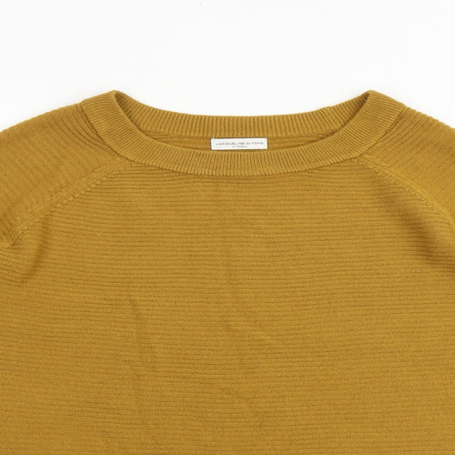 Jaqueline de Yong Womens Brown Round Neck Acrylic Pullover Jumper Size XS