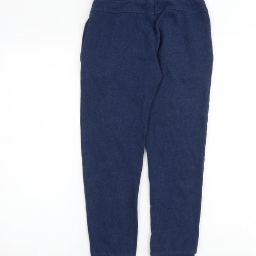 NEXT Boys Blue Cotton Jogger Trousers Size 9 Years Regular Drawstring