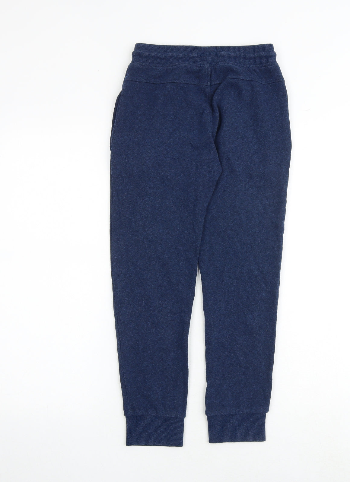 NEXT Boys Blue Cotton Jogger Trousers Size 9 Years Regular Drawstring