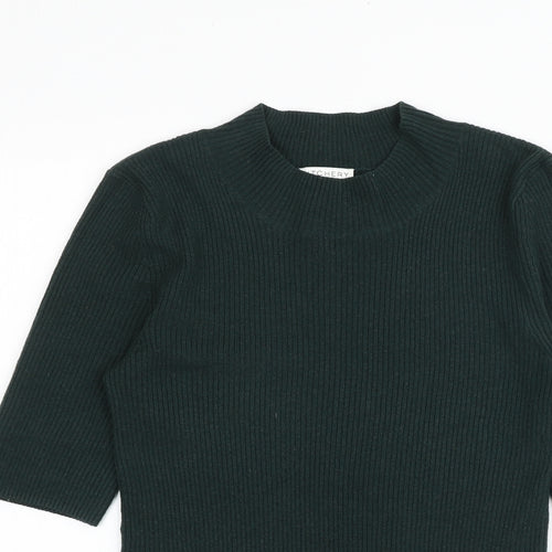 Witchery Womens Green Round Neck Acrylic Pullover Jumper Size XS