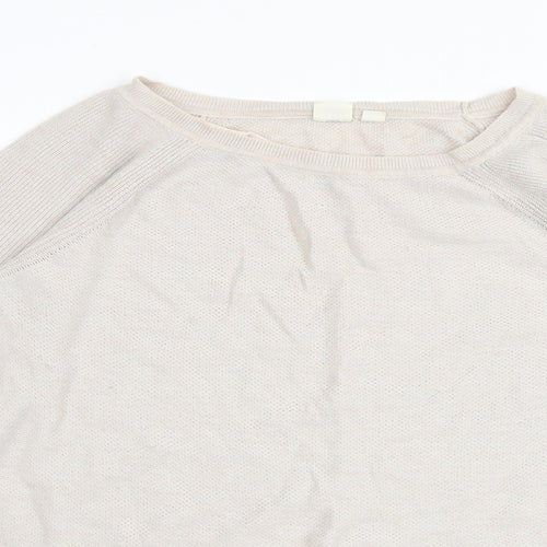Gap Womens Beige Round Neck Nylon Pullover Jumper Size M