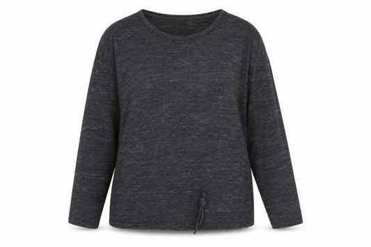 Front view of Next women’s grey polyester pullover sweatshirt, size UK 16, pullover