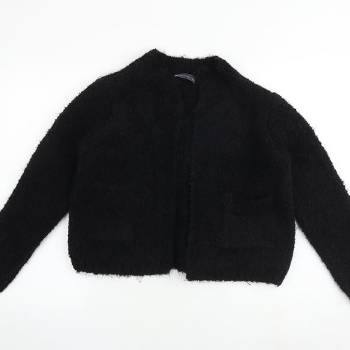Marks and Spencer Womens Black V-Neck Acrylic Cardigan Jumper Size M