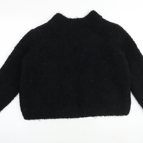Marks and Spencer Womens Black V-Neck Acrylic Cardigan Jumper Size M