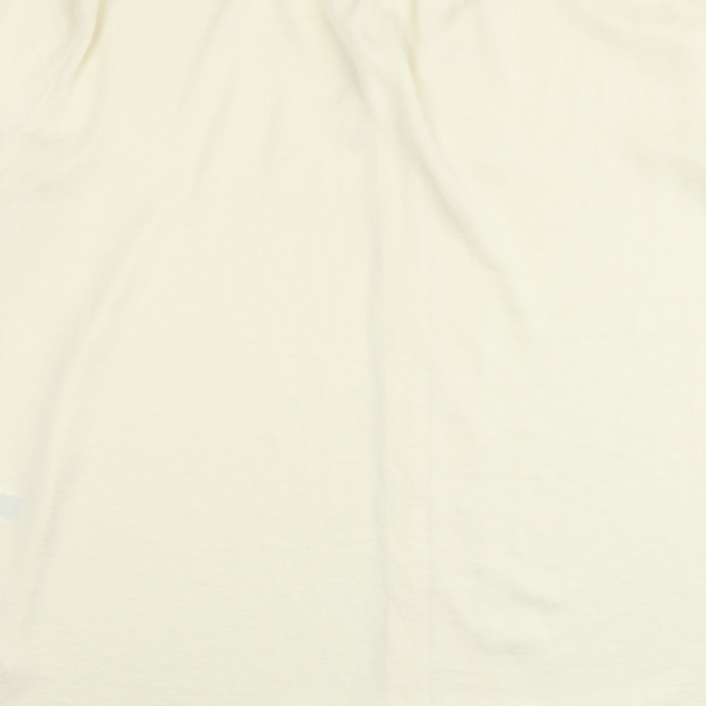 Marks and Spencer Womens Yellow Polyester Basic Blouse Size 16 V-Neck