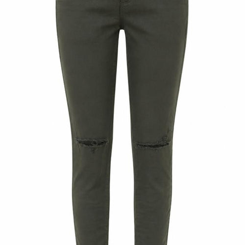 Topshop Womens Green Cotton Skinny Jeans Size 25 in Slim Zip