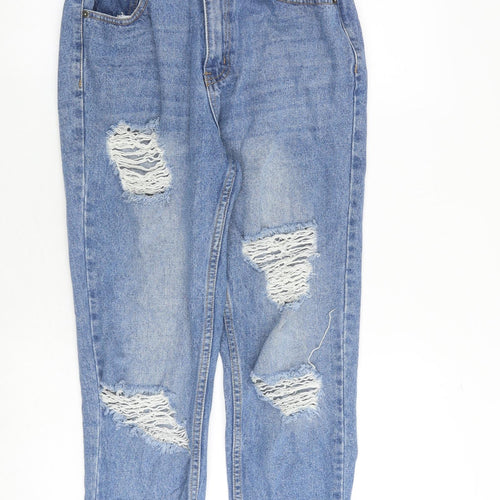 The Rockin Rev Womens Blue Cotton Skinny Jeans Size 10 Regular Zip