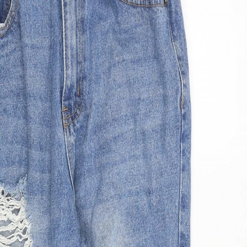 The Rockin Rev Womens Blue Cotton Skinny Jeans Size 10 Regular Zip