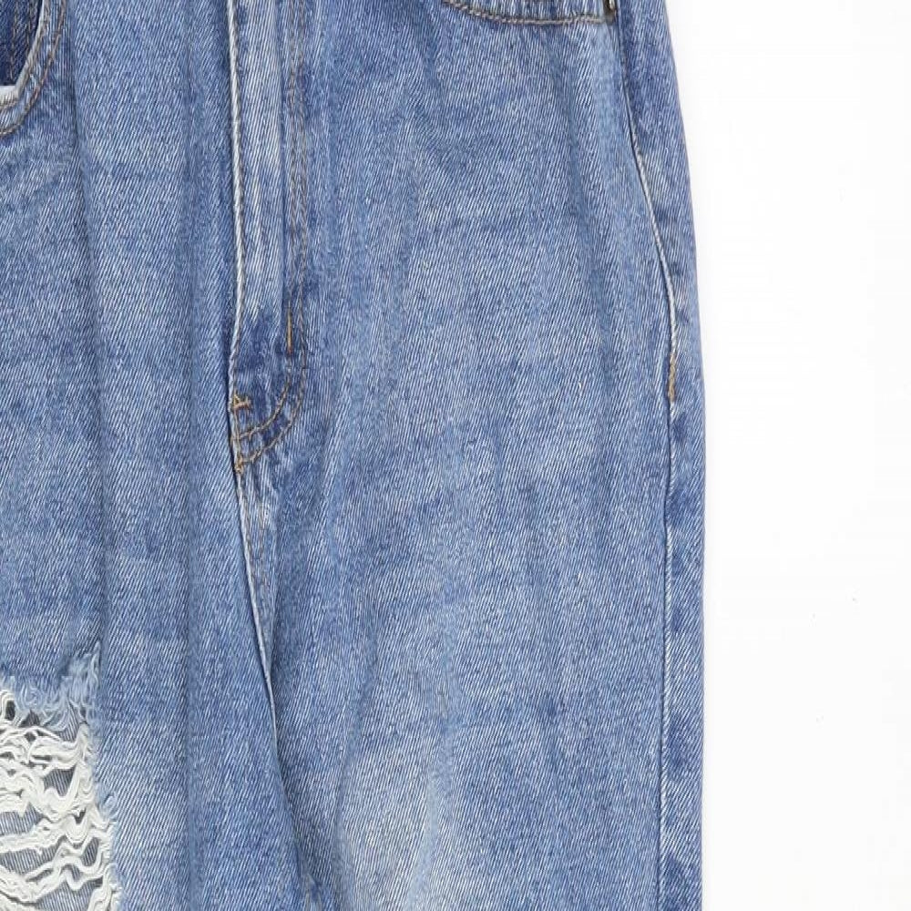The Rockin Rev Womens Blue Cotton Skinny Jeans Size 10 Regular Zip