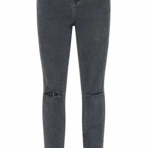 Topshop Womens Grey Cotton Skinny Jeans Size 26 in Slim Zip