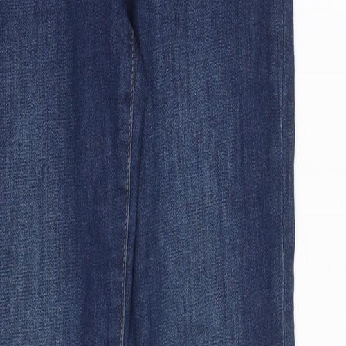 H&M Womens Blue Cotton Skinny Jeans Size 8 Slim Zip