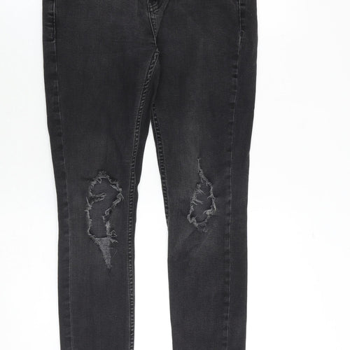 Topman Womens Grey Cotton Skinny Jeans Size 30 in Slim Zip