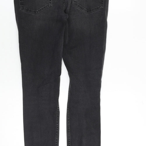 Topman Womens Grey Cotton Skinny Jeans Size 30 in Slim Zip