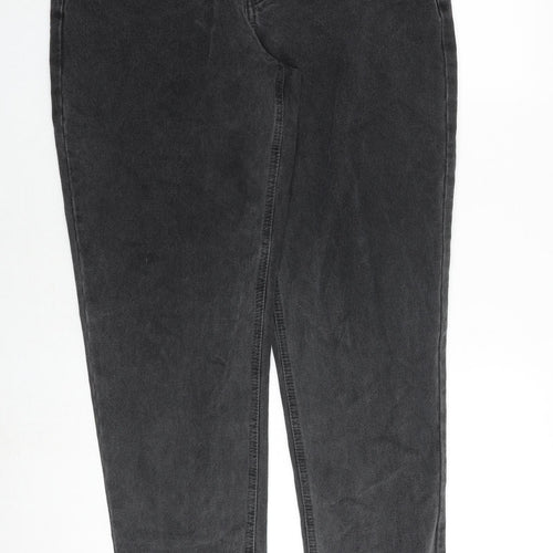 BOOHOO MAN Mens Grey Cotton Tapered Jeans Size 34 in Regular Zip