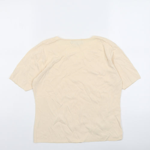 Sky Designs Womens Orange Viscose Basic T-Shirt Size 10 V-Neck