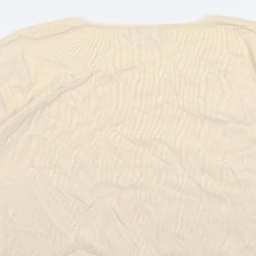Sky Designs Womens Orange Viscose Basic T-Shirt Size 10 V-Neck