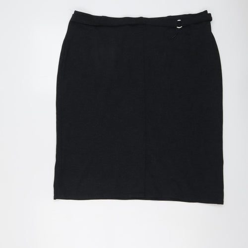 Marks and Spencer Womens Grey Viscose Bandage Skirt Size 20