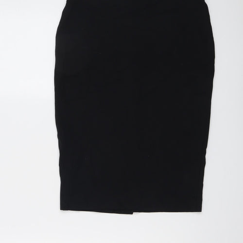 Marks and Spencer Womens Black Viscose Bandage Skirt Size 8