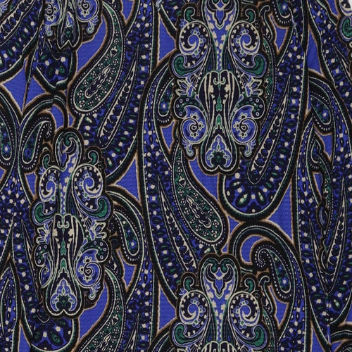 NEXT Womens Blue Geometric Polyester Sheath Size 16 Round Neck Button