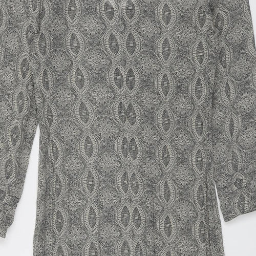 Sandwich Womens Grey Geometric Polyester A-Line Size 6 Scoop Neck Pullover