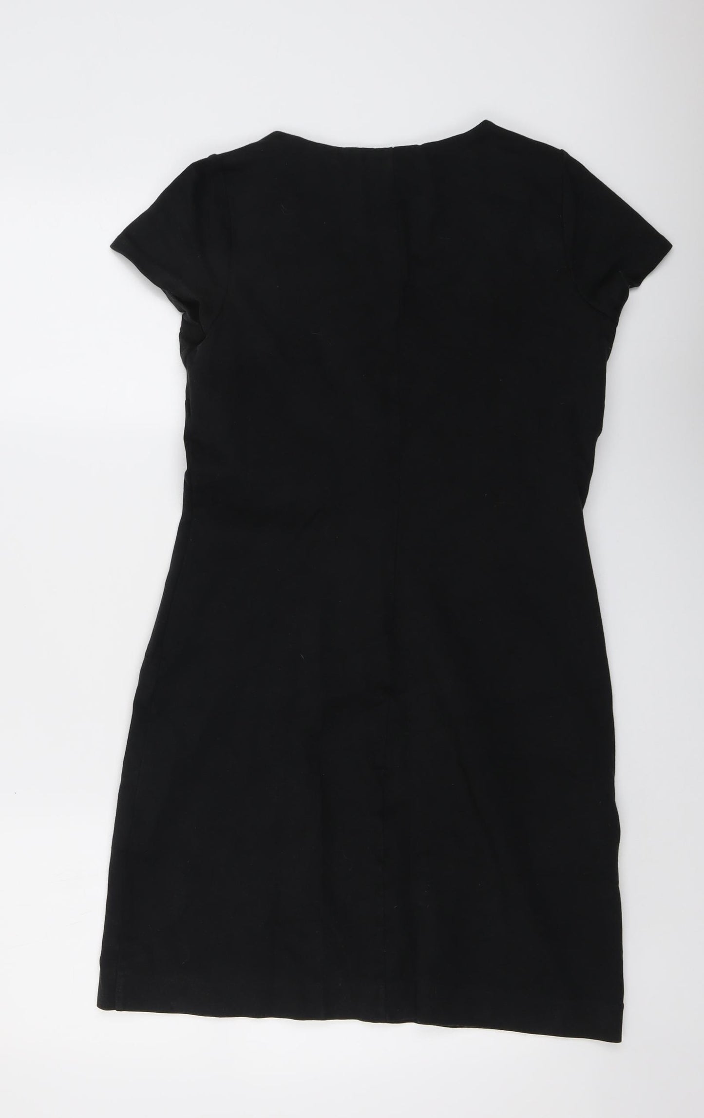 Boden Womens Black Cotton T-Shirt Dress Size 10 Round Neck Pullover