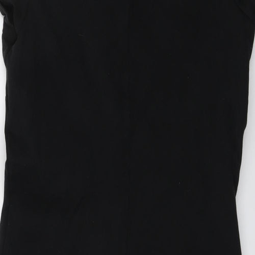 Boden Womens Black Cotton T-Shirt Dress Size 10 Round Neck Pullover