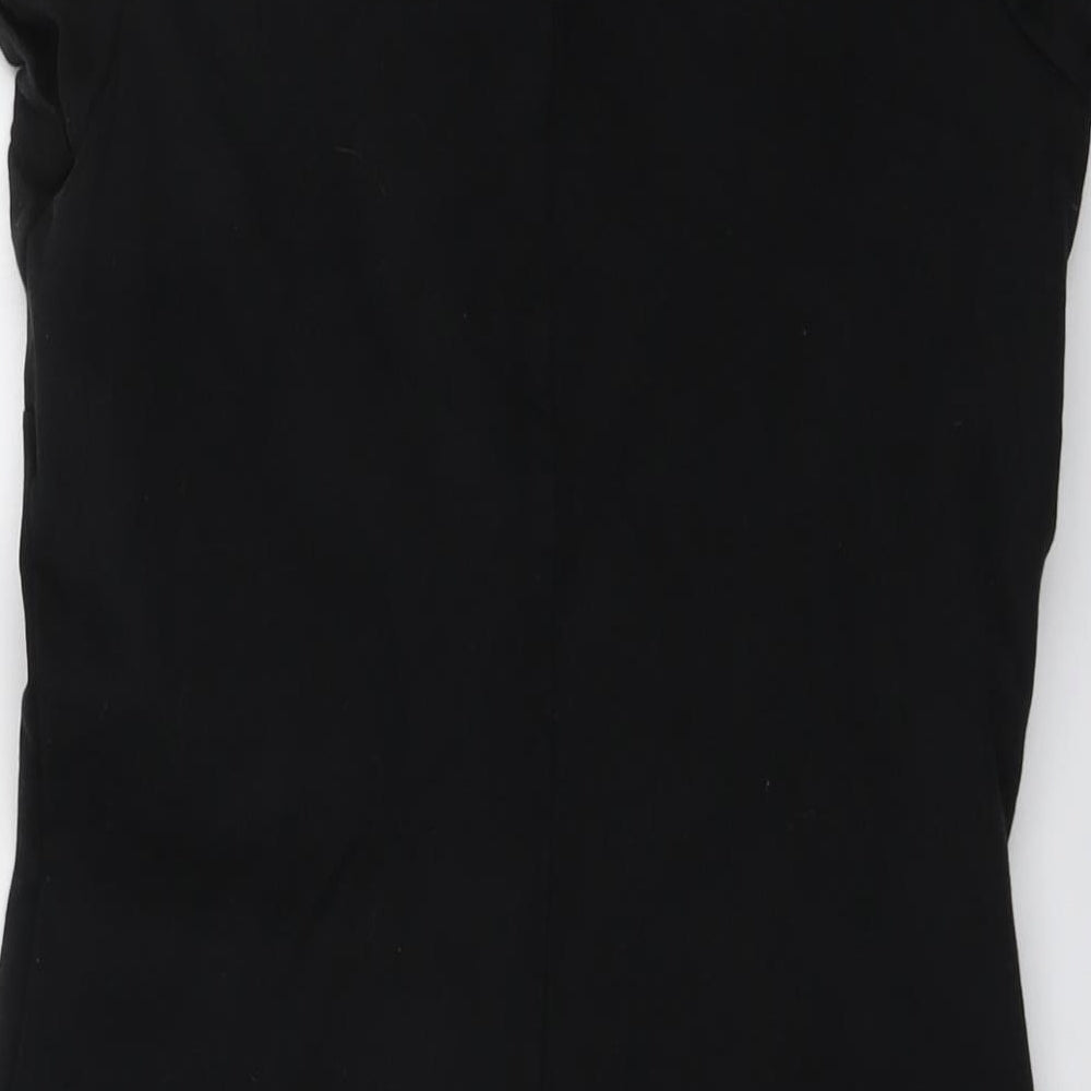 Boden Womens Black Cotton T-Shirt Dress Size 10 Round Neck Pullover