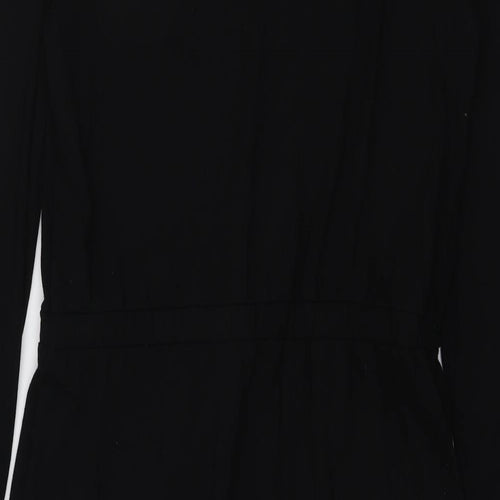 Marks and Spencer Womens Black Polyester A-Line Size 12 Cowl Neck Pullover