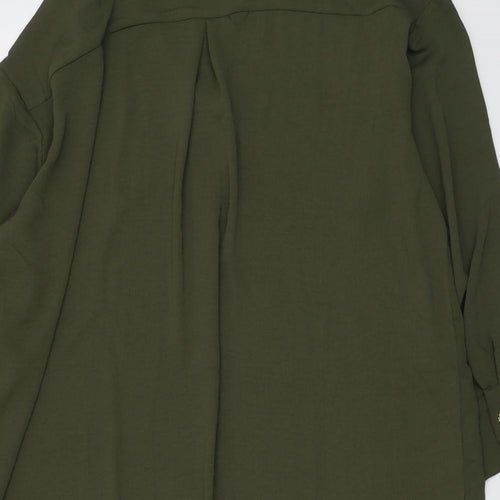 Yours Womens Green Polyester Tunic Blouse Size 24 Collared