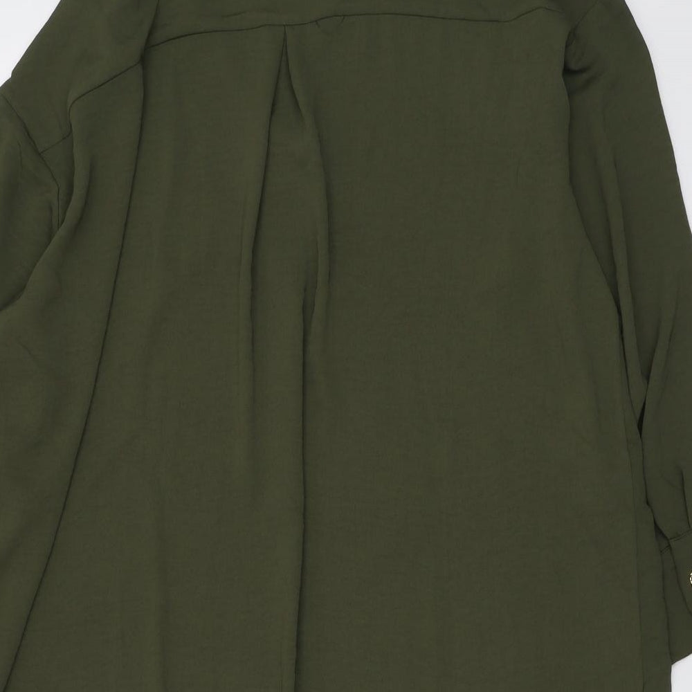 Yours Womens Green Polyester Tunic Blouse Size 24 Collared