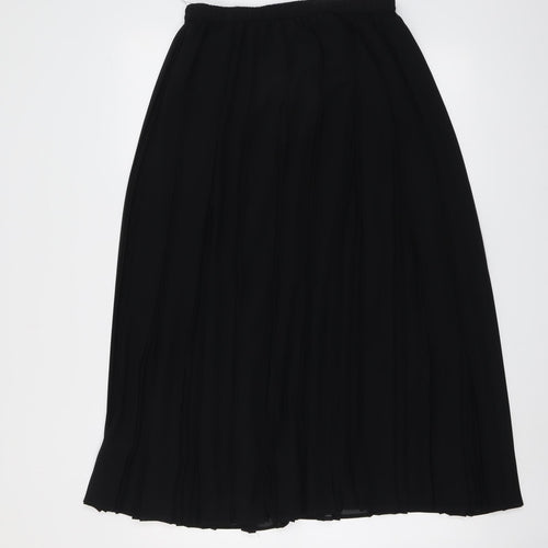 Marks and Spencer Womens Black Polyester A-Line Skirt Size 14